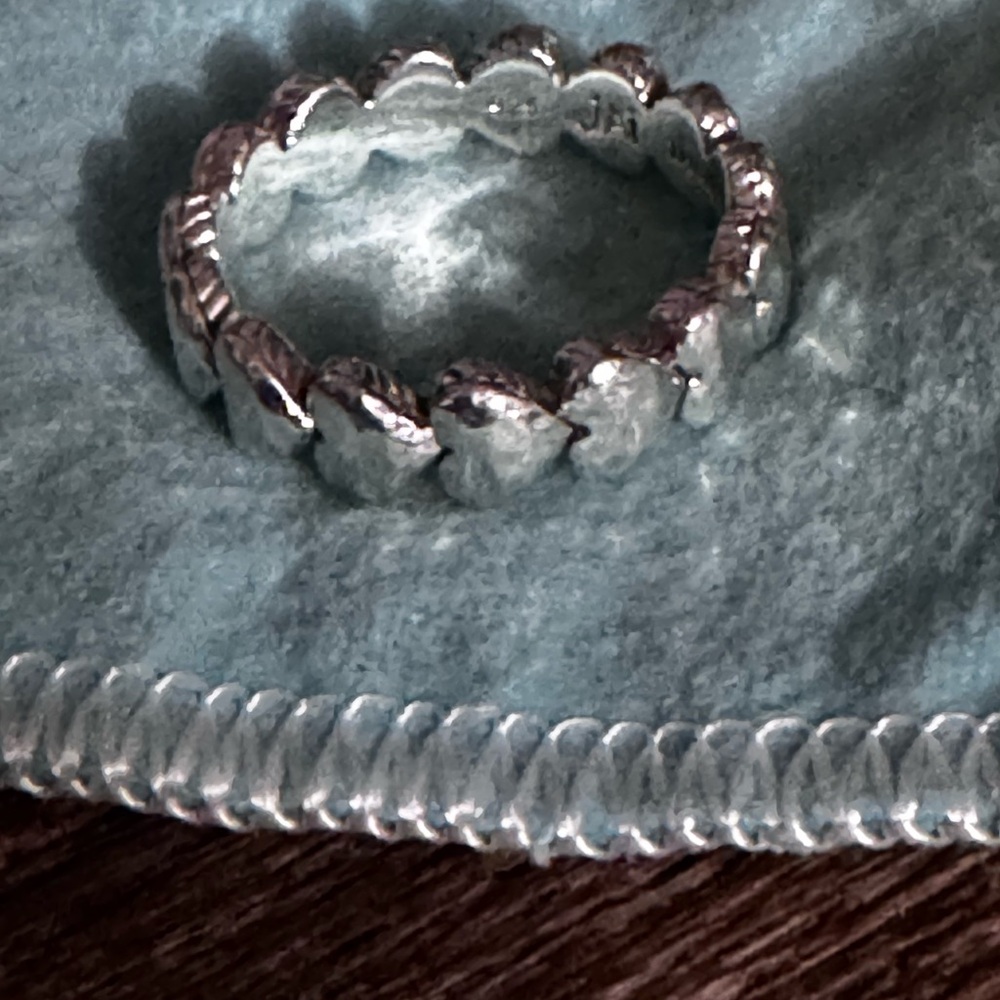 Jai Sterling Silver Hammered Heart Ring